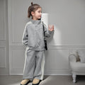 Girls' spring/autumn  outfit set: trendy and stylish activewear for kids - fashionable sweatshirt for mid-to-large children, autumn's hottest korean-inspired children's clothing