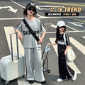 Girls' summer outfit set  new korean style chic lightweight two-piece set for older girls and children's casual sportswear