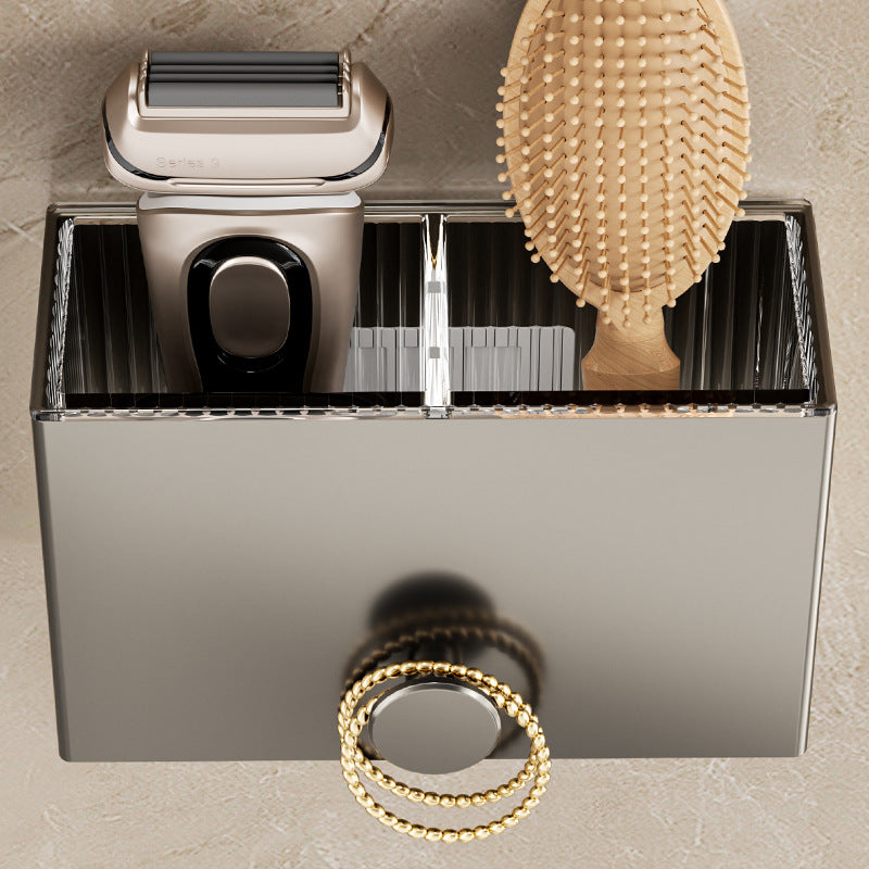 Gun Ash Toilet Shelf No Punching Comb Toothbrush Paste Storage Box Wall Hanging Bathroom Toilet Wash Table Hanger