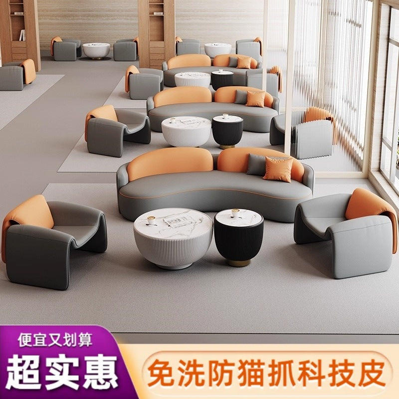 Luxury beauty salon hotel lobby sofa chair set - ideal for sales centers, reception areas, and business offices