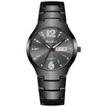 Mcykcy watch tungsten steel men's watch digital round quartz watch quartz gold and silver gold stainless steel