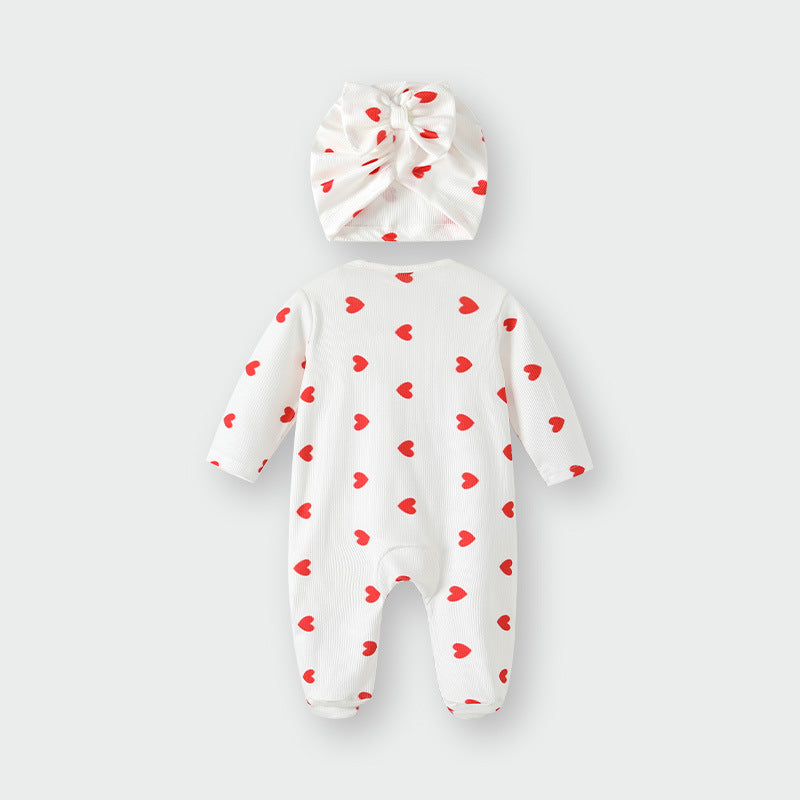 Newborn baby clothes autumn collection: adorable baby girl rompers, newborn footed bodysuits, spring & autumn outing onesies