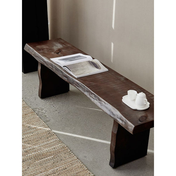 Irregular household door against the wall shoe change stool clothing store simple long Nordic solid wood bench log cp