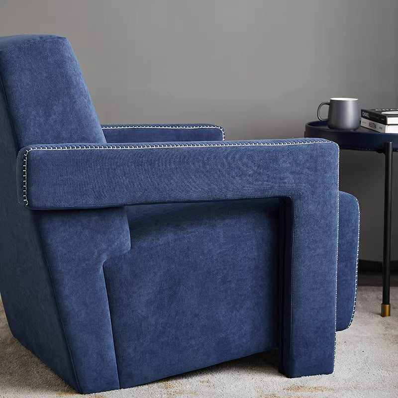 Designer ulder single sofa chair - artistic, comfortable fabric armchair for home living room - sturdy and durable
