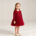 summer new girls' baby chic mesh tutu princess style long sleeve dress