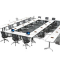 Foldable conference table, portable modular table with wheels, long table, educational institution desk and chair set, training table, office desk