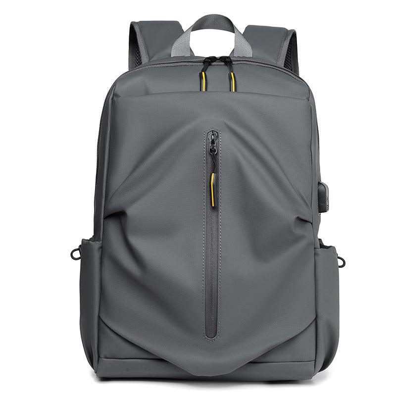 casual backpack, men's business commute laptop backpack, trendy travel student backpack with logo