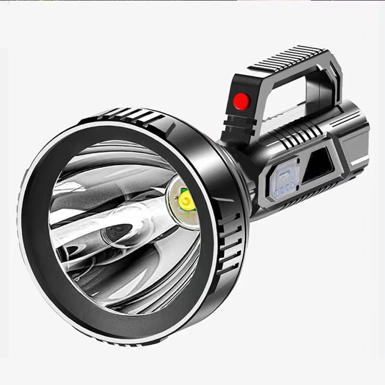 Explosive flashlight, strong light charging, outdoor super bright long-range xenon high-power household portable patrol mine searchlight