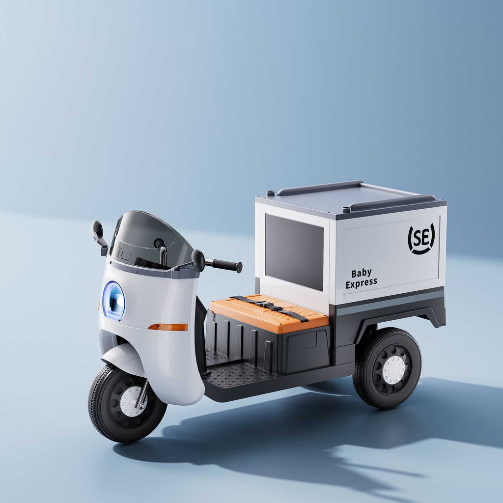 New children's electric car simulation courier car four-wheel drive chargeable children's stroller toy electric car