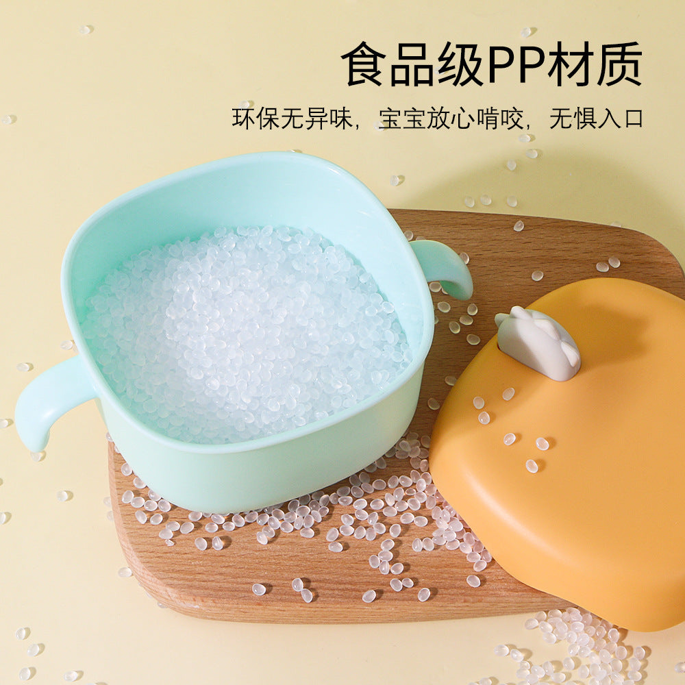 Custom cloud bowl baby food bowl with handle, portable straw bowl, children's tableware, maternity and baby supplies wholesale