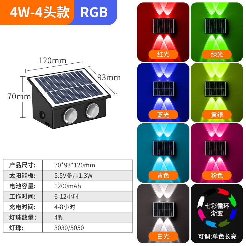Solar outdoor lights - patio wall washers, balcony ambient lighting, garden smart lighting, minimalist stair and step lights