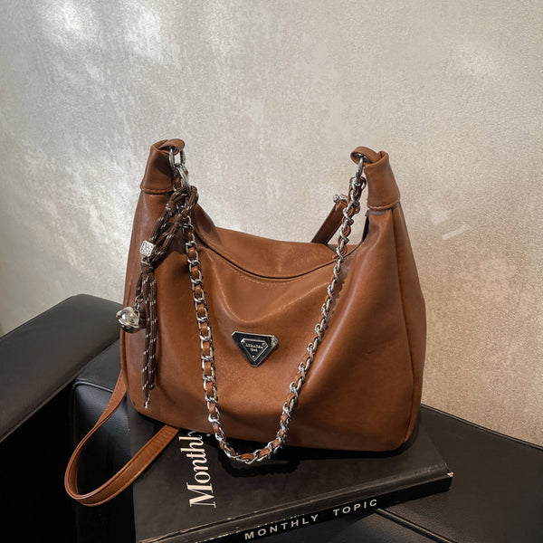 2025 autumn and winter new fashion trend retro comfortable breathable lightweight shoulder tote bag large capacity