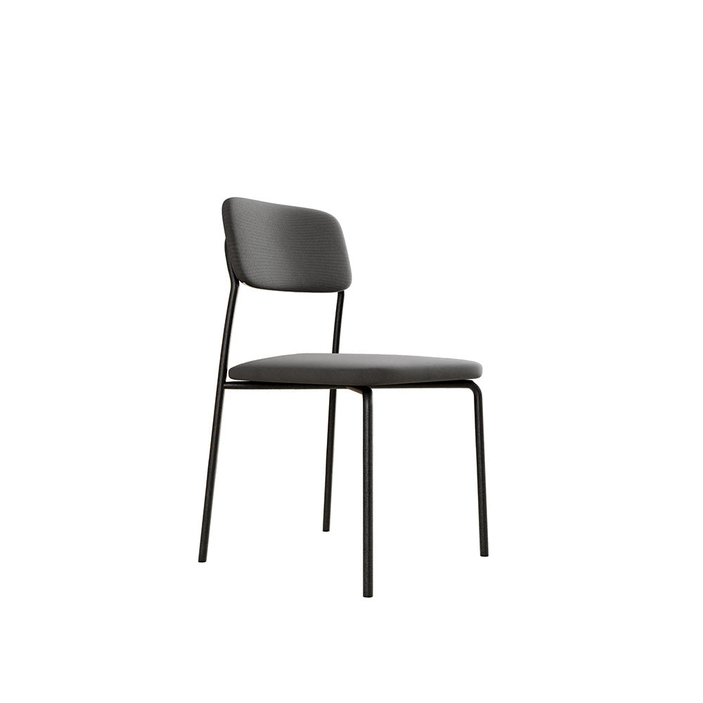 italian minimalist dining chair, light luxury high-end stool, wrought iron simple restaurant home chair, all solid wood