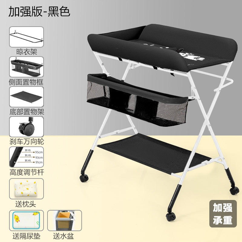 Diaper changing table - portable, multifunctional, foldable baby care station for newborns - bathing, diaper changing, and massage