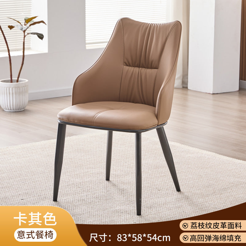 Italian light luxury backrest dining chair manufacturer wholesale personalized scandinavian stool modern casual backrest chair hotel negotiation chair