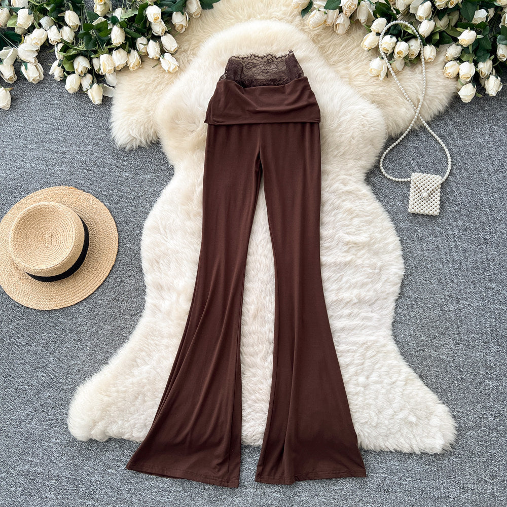 Korean style commute fashion high-waisted straight-leg pants for women - spring slimming, leg-lengthening, versatile casual chic trousers