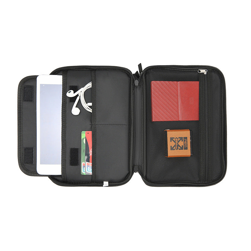 Portable digital accessories storage bag, large-capacity double-layer multi-function waterproof finishing bag box, data cable, earphone U disk.