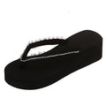Exportplus size rhinestone flip-flops sandals summernew arrivalfashionplatform shoesthick soleflatscasual flip-flops