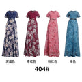 African plus size women's clothing cross-border e-commerce patchwork maxi dress floral chiffon dress  source in stock