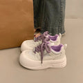 Best sellingthick soleplatform shoeswhite shoes women's height increasingniche style sneakers 2026 super popular new spring summer casual sports shoes