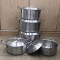 5pcs set of aluminum pots 34cm, 38cm, 40cm, 44cm, 48cm