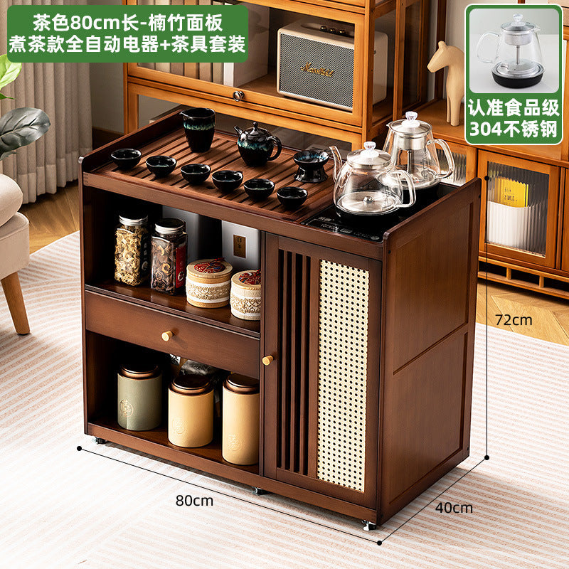 Mobile small tea table tea cabinet for home balcony tea table tea table all-in-one coffee table table tea drinking complete set
