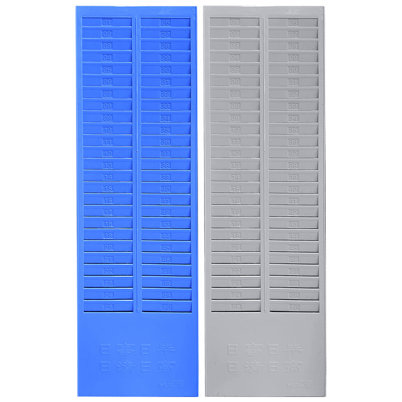 Huajie double-row attendance card holder, cardboard plastic office sign-in card holder 24/50, attendance cardboard manufacturer