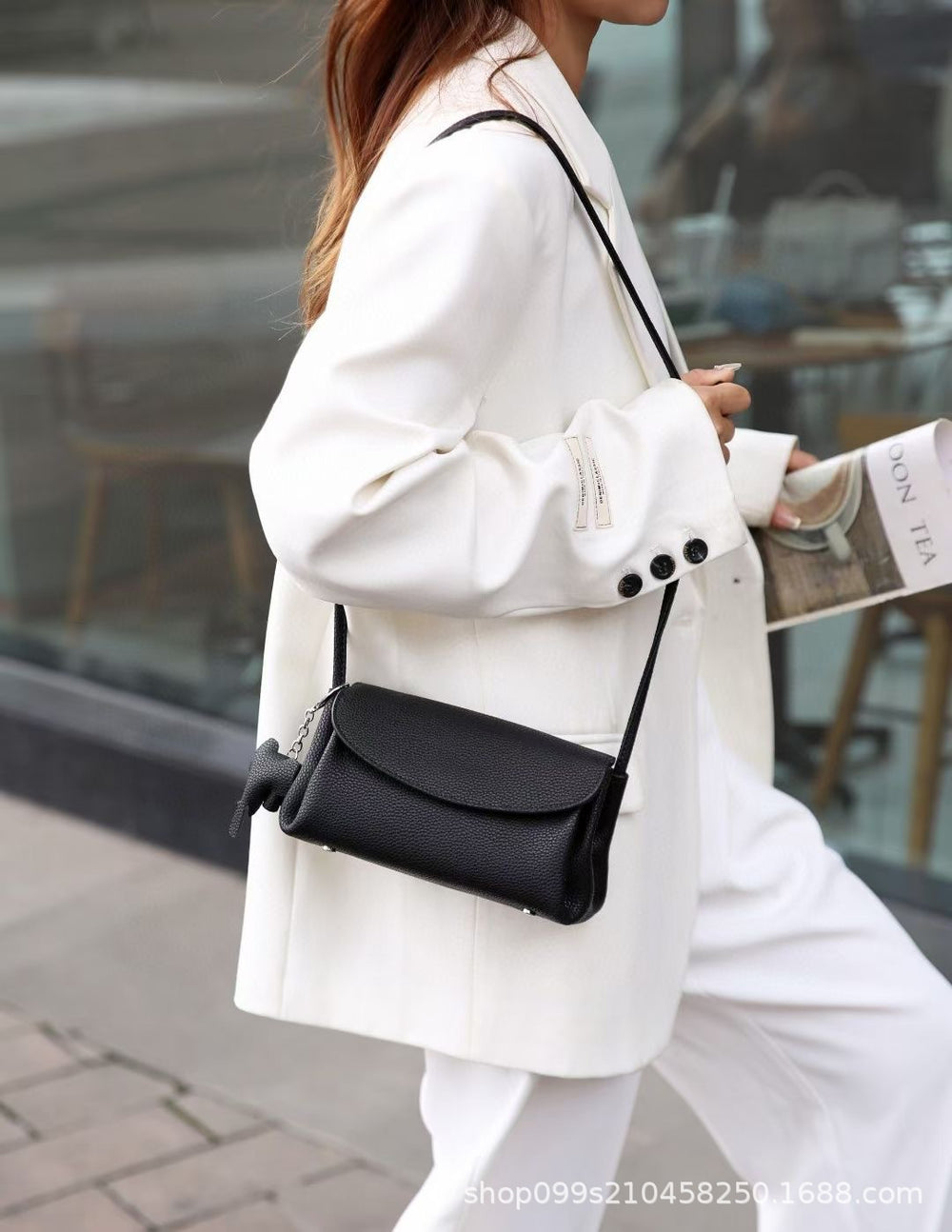 Crossbody bag women's bag 2024 new trendy high-end fashion summer mini exquisite genuine leather soft leather small bag for women