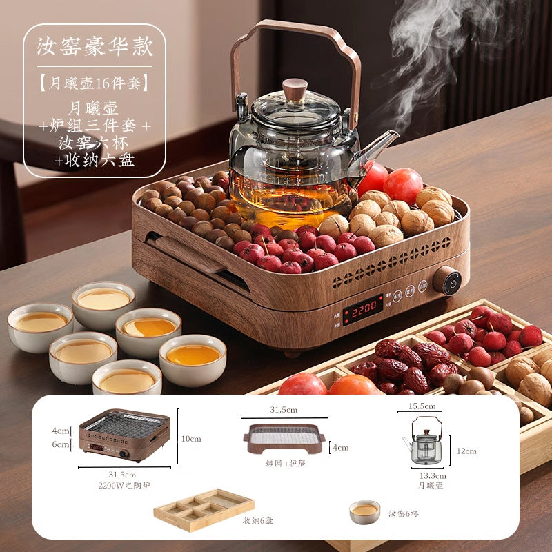 Stove tea making suitfor home tea set glass water kettle electric ceramic stove tea maker indoor courtyard multifunctional oven