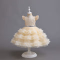 new arrival flutter sleeve children's formal dress tulle princess dress girls' piano performance dress kids dress