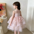 summer new girls' princess dress - 3d butterfly mesh vest dress for toddlers and young children - super fairy style