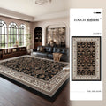 Carpet living room persian retro high-end no-wash and wipeable bedside bedroom carpet full large area black cross-border