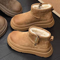 Snow boots cotton shoes 2026winternew arrivaleasiest for matchfleece-linedthickenednortheast thick sole anti-ski snow women's boots short boots