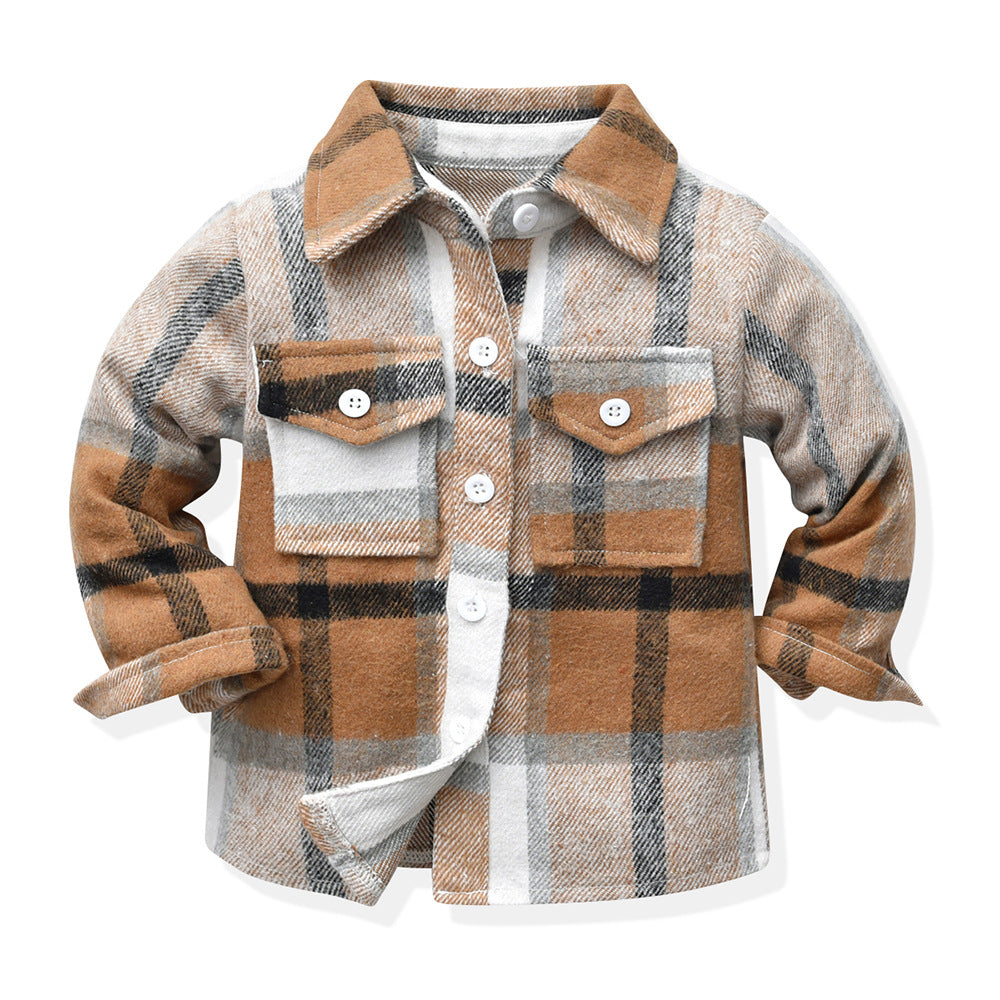 Export children's clothing boys multi-color patchwork plaid shirt long sleeves preppy style autumnew arrivalspring & fallkidstops