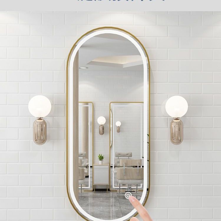 Hairdressing mirror, hair salon special, hair salon mirror, popular led single-sided luminous wall-mounted smart mirror