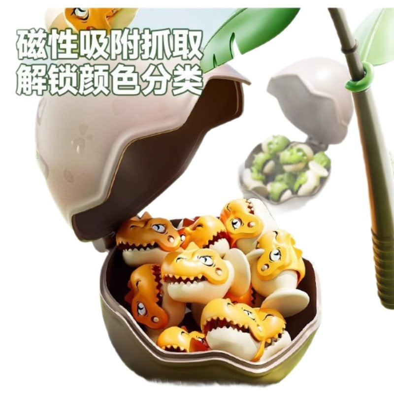 Children's day competitive electric dinosaur rotating fishing game educational balance board early education tabletop toy gift for boys and girls