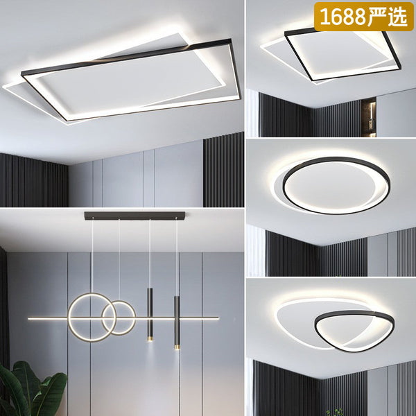 [Strict Selection] Living Room Lights Main Lights Minimalist Modern Simple Ceiling Lights Atmospheric Zhongshan Lights Whole House Package Combination