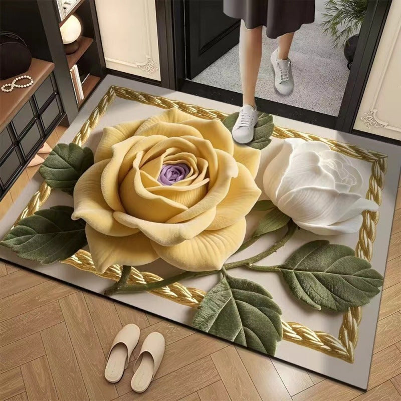 rose diatom mud floor mat bathroom absorbent mat entrance door mat bathroom door quick-drying mat non-slip foot mat