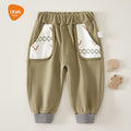 Babibele kids' trousers - all-season pure cotton pants for babies - autumn casual pants - stylish autumn outing trousers
