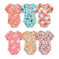 wholesale short-sleeved polyester imitation cotton khaki plain color men's and women's newborn baby plain color sublimation triangle onesie