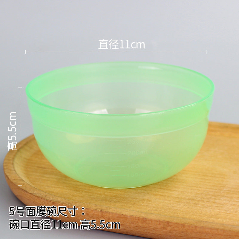 Beauty bowl spa mask mixing tool plastic mask bowl wholesale set - flat rim bowl