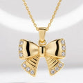 fashion e-commerce ins style titanium steel diamond-encrusted accessible luxury stainless steel plated 14k gold butterfly necklace for women wholesale