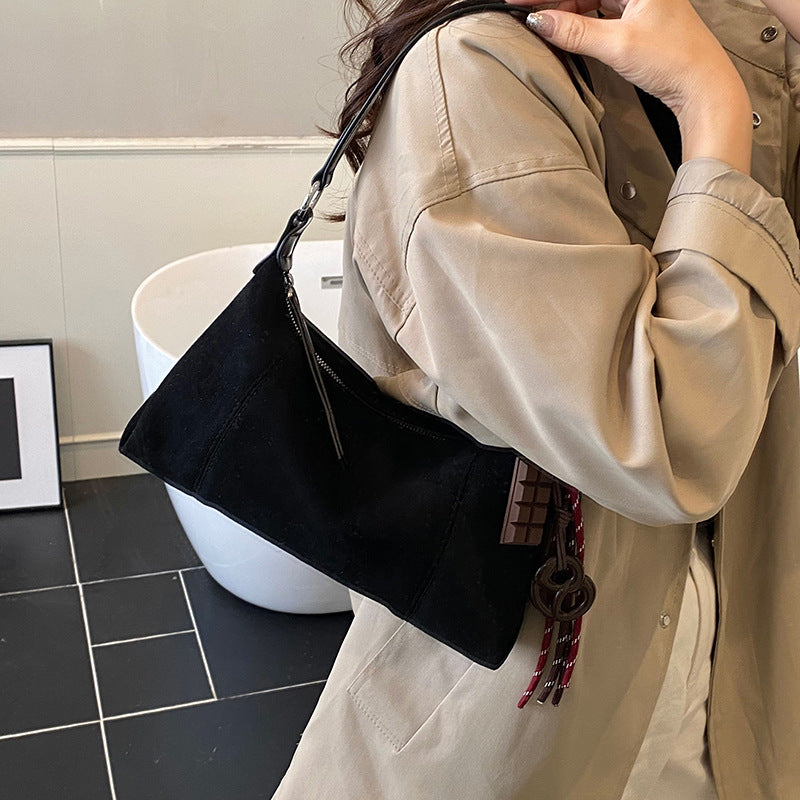 retro bag women's bag new arrival maillard color frosted easiest for match armpit bag casualclassy sense shoulder bag