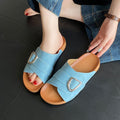 2025 new french retro chunky sole single buckle french sandals & slippers - summer outdoor wear, unisex, export quality