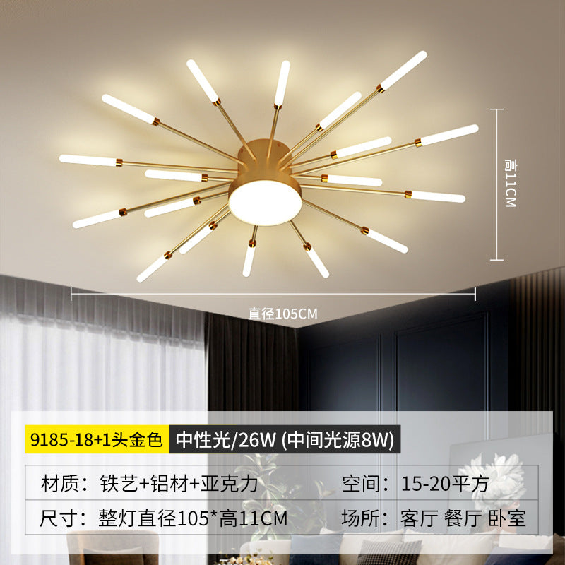 Home chandelier Modern simple LED lamps Lighting bedroom new fireworks led ceiling lamp Living room custom chandelier