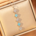 [titanium steel] cross-border popular zirconium-inlaid four-leaf clover necklace, accessible luxury, fashionable, versatile, long, high-end pendant necklace