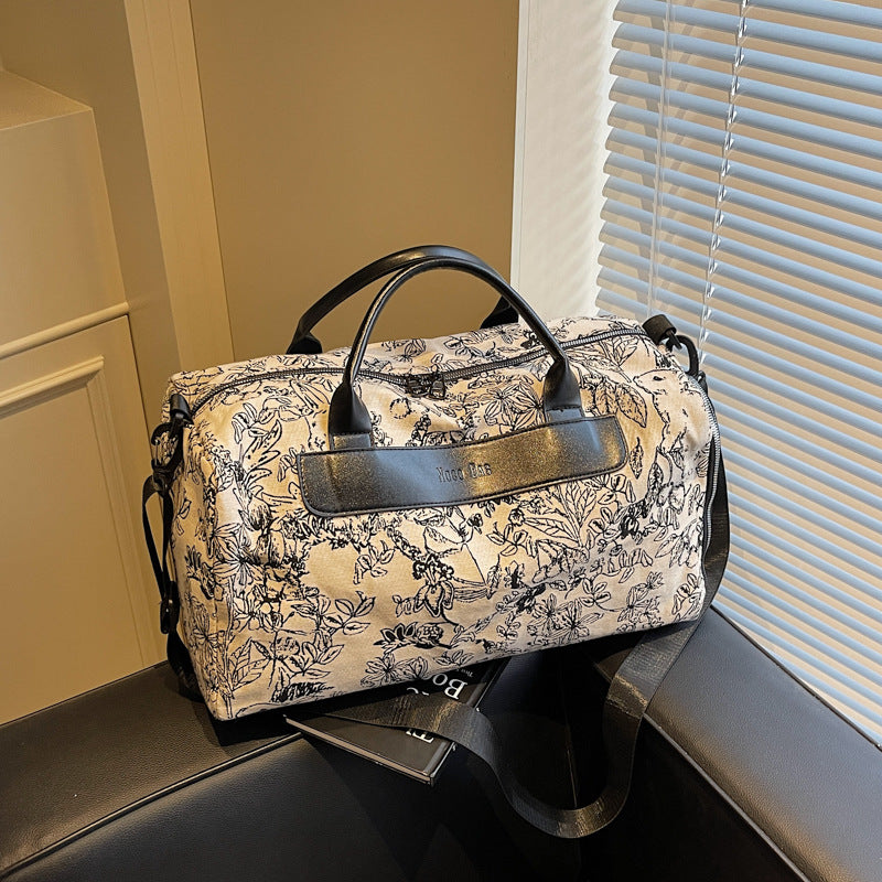 New Chinese-style large-capacity short-distance travel bag, women's lightweight portable luggage bag, maternity bag storage bag, travel luggage bag