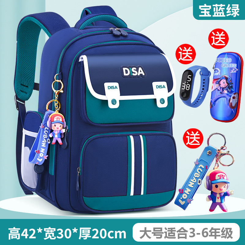 Schoolbag for boys and primary school students 2026 new arrival for grades 1, 2, 3 to 6, boys and girls, lightweight kids spine protection and burden reduction