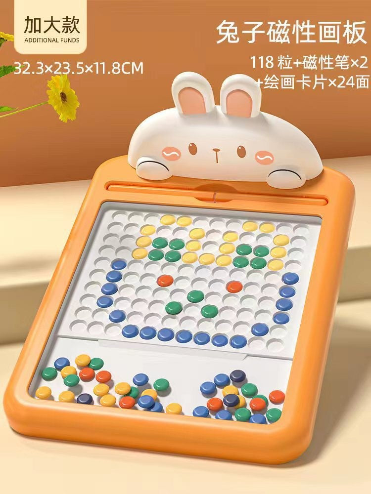 New rabbit magnetic drawing board children's animal puzzle early education puzzle pen control training magnetic drawing board 61 toy