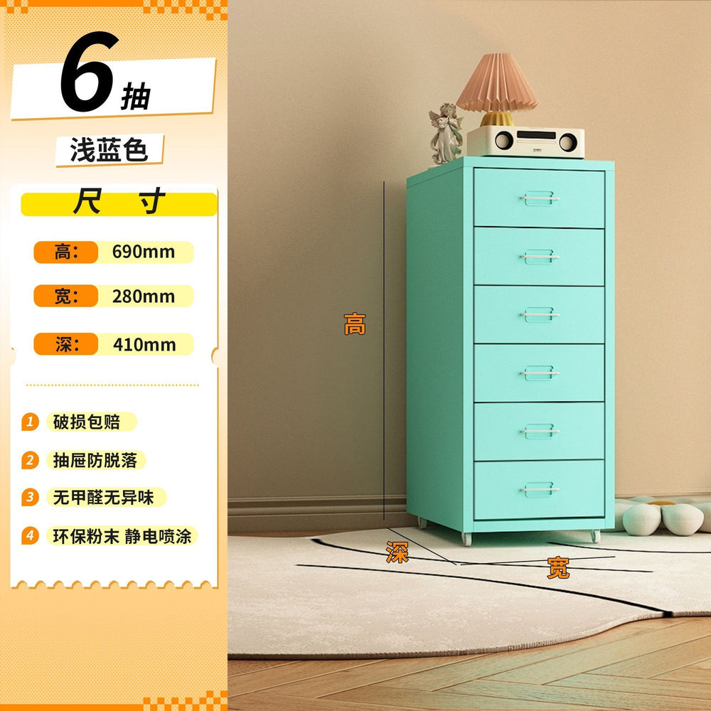 For home under the table file cabinet drawer cabinet storage cabinet iron storage cabinet slit storage cabinet iron file drawer cabinet